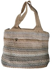 The Sak Crochet Shoulder Bag With Zipper Closure Beachy summer Tiny Flaw