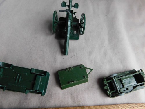 Vintage Plastic Army Jeeps & Cannon 1960's Made In Hong Kong - Picture 3 of 4