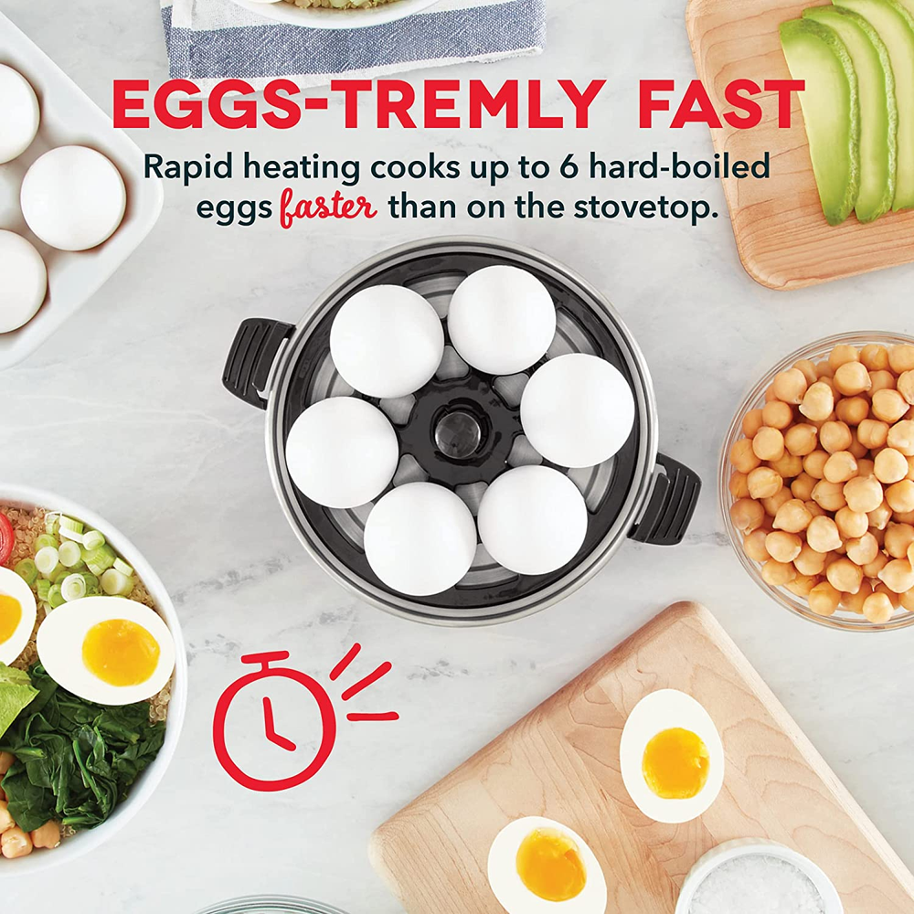 DASH Rapid Egg Cooker 6-Egg Capacity Electric Hard Boiled Egg Maker