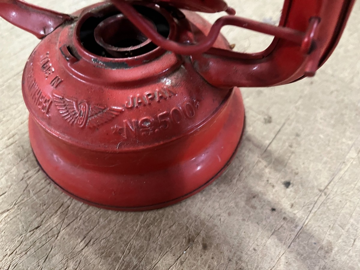 VTG Winged Wheel No. 500 Red Vintage Kerosene Lantern Made VTG Winged Wheel No. 500 Red Vintage Kerosene Lantern Made