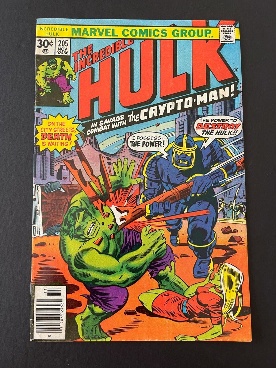 Incredible Hulk #205 - Death of Jarella, Crypto-Man App (Marvel, 1976) F/VF  | eBay
