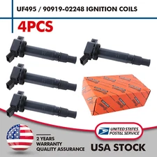 Set of 4 Ignition Coils for Toyota Camry Tacoma Tundra 4Runner UF495 90919-02248