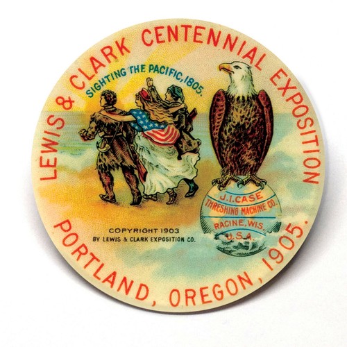 Lewis & Clark Portland Oregon Advertising Pocket Mirror - 第 1/2 張圖片