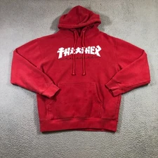 Thrasher hoodie sweater mens S Red skate skatboard pullover