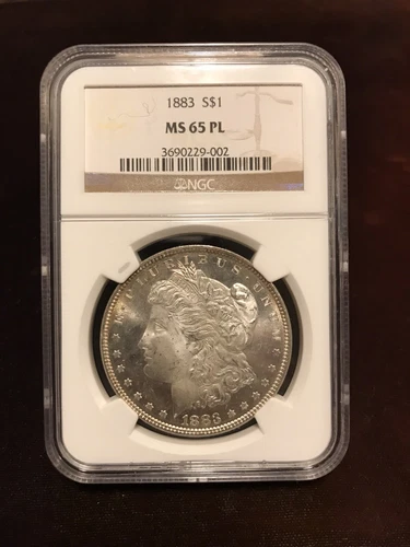 1883 $1 NGC Grade MS 65 PL 3690229-002 Proof Like Mint Philadelphia