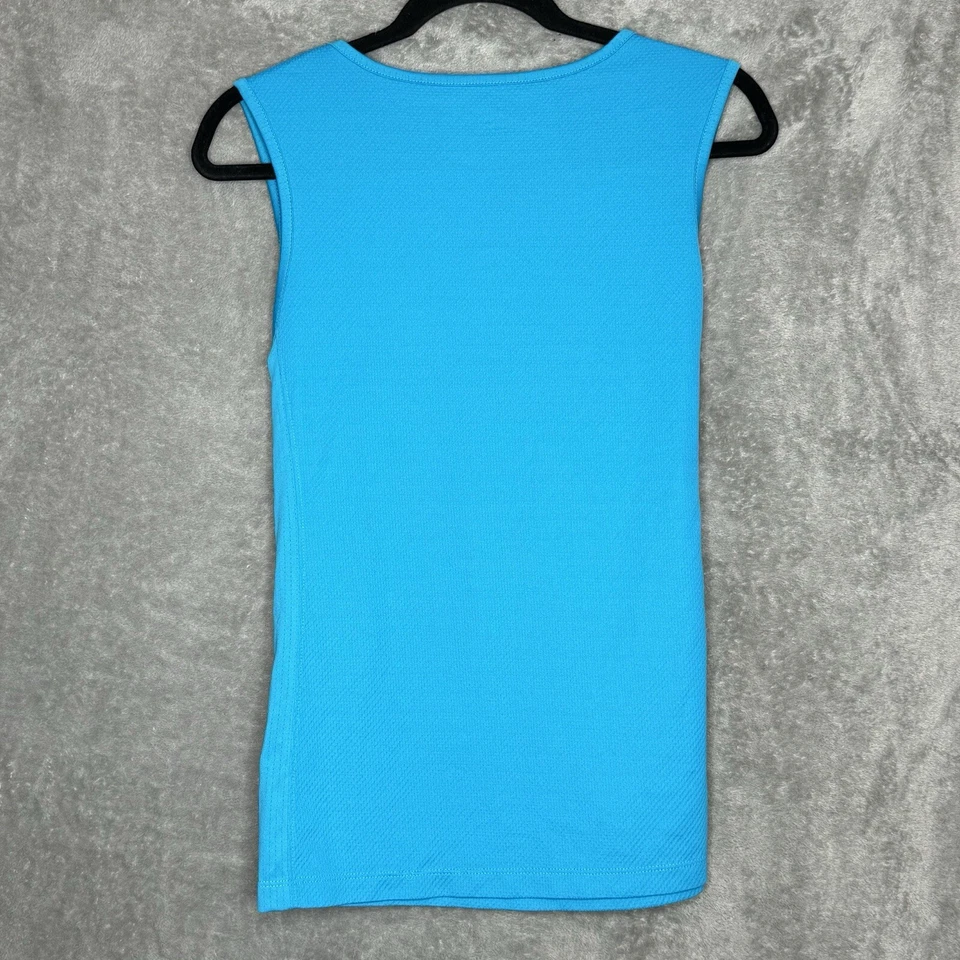 Danskin теперь XXL 2 X рубашка верхний синий твердое тело без рукавов V шеи Джерси вязаный женщин - Изображение 4 из 4