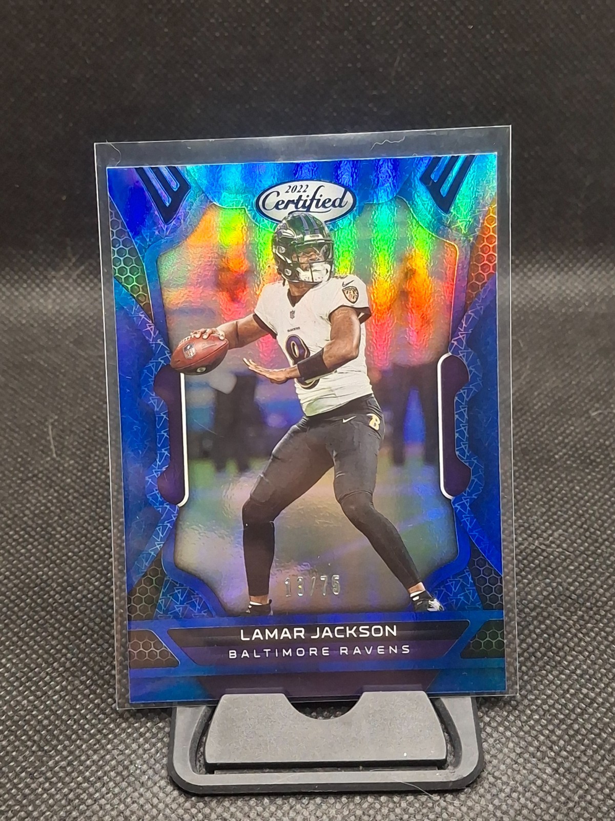 2022 Panini Certified - Lamar Jackson #6 Mirror Blue /75