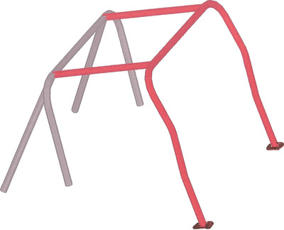 CJ2 CJ3 CJ3A JEEP WILLYS FRONT ADD ON ROLL BAR KIT