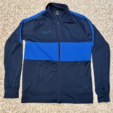 Nike Dri-FIT Track Jacket Mens M Blue Full Zip Colorblock MINT