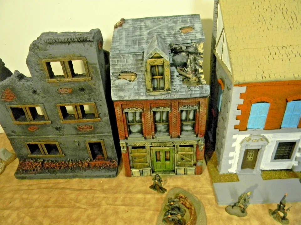 3 casas dañadas de villana francesa o alemana pintadas + 9 alemanes (nov. Anuncio) Foto 3 de 4