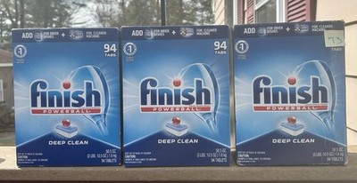 Finish Powerball Dishwasher Tablets Deep Clean 94 Tabs x2 Boxes Sealed +73 = 261