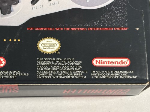 Nintendo Super NES SNES Controller SNS-005 Nice Condition 1991 Mint w/Box - Picture 6 of 11