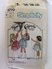 Simplicity Sewing Pattern 6770 Girls Cinderella Dress 3 Variations Size 2-4 CUT