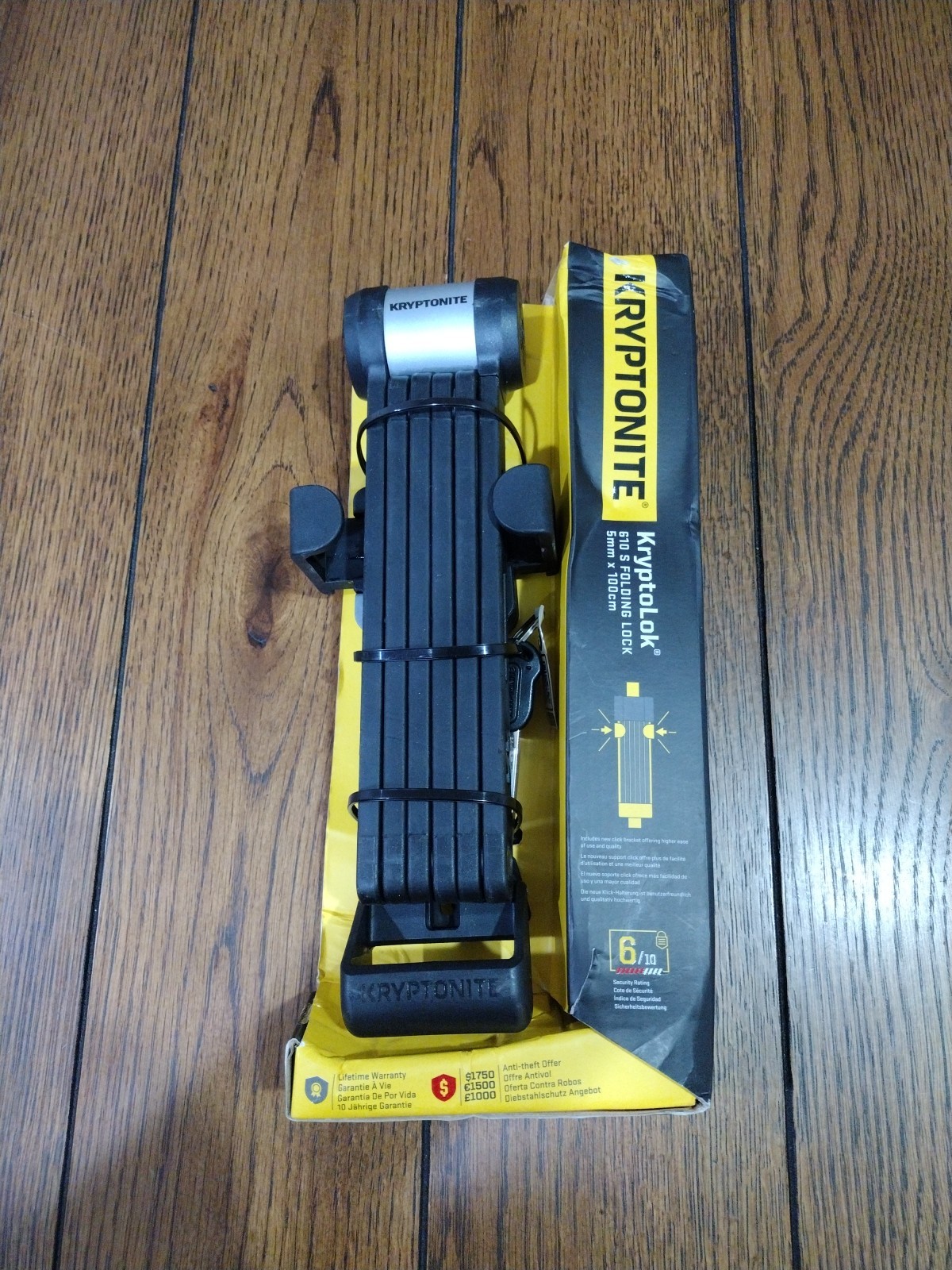 Kryptonite Kryptolok 610 S Folding Lock - 100cm 5mm 2 Keys