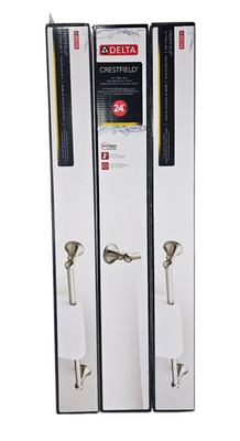 #ad #ad *3 PACK* Delta Crestfield 24 in. Wall Mounted Towel Bar in Brushed Nickel 138031 $48.68