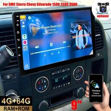For 2007-2013 Gmc Sierra Chevy Silverado Car Radio Stereo Carplay Android 15 Gps