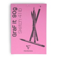 Clairefontaine 5X Skizzenblock Graf'it, Din A4 , 80 Blatt Rosa 96680C