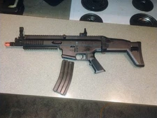 Cybergun FN Herstal SCAR-L Spring Airsoft Rifle 400 FPS Foldable Stock Black 