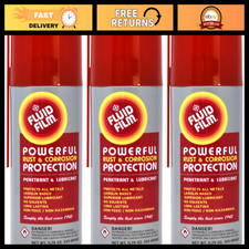 Rust Corrosion Protection Spray - 3 Cans, Metal Lubricant Penetrant, 11.75 O