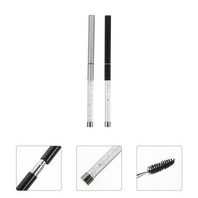 2 Pcs Reise Make up Pinsel Spoolie-pinsel Wimpernbürste Reise-Make-up-Pinsel