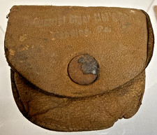Antique Leather Tobacco Pouch - Industrial Cigar Mfg Co, Reading PA Empty Bag