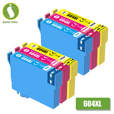 2 pk CMY 604 Ink Cartridges fits Epson 604xl WF-2910 WF-2930 WF-2935 WF-2935 DWF