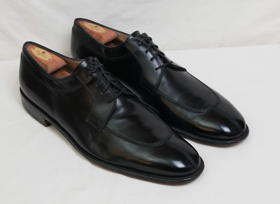 Salvatore Ferragamo Mens Black Split Toe Oxford Shoes 13 D Retail $1450 Italy - Image 4 of 4