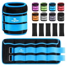 Adjustable Ankle Weights 120 LBS Pair with Removable Weight for Jogging, Gymn...