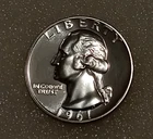 🟅 1961 PROOF 90% Silver Wash. Quarter 25¢