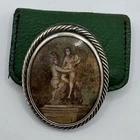 antique brooch "miniature painting"