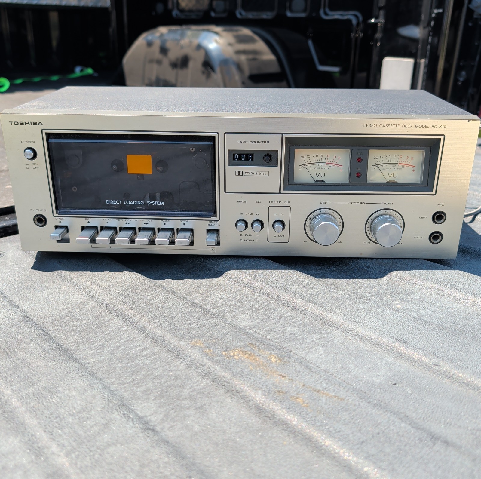 Toshiba PC-X10 Stereo Cassette Deck -Tested For Power-Vintage Japan