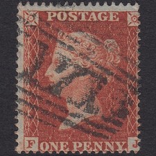 R24_32 GB QV 1855 1d Plate 6 SG21-C4(1) FJ VFU Blue-Black Haddington 171