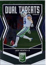 2019 Donruss Elite #DT-8 Jeff Heath Dual Threats Green