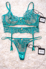 honey birdette set xs emerald green