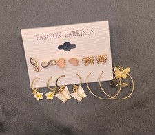 1/of4new butterfly earrings set 6 pairs creative butterfly earrings heart