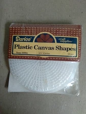 Darice Plastic Canvas Shapes 4.5" PVC Circles Clear 10 pcs 33004 New Sealed