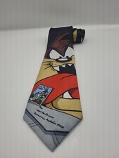 Looney Tunes Taz Lick Tie Men's Neckwear Vintage Tasmanian Devil Stamp 3.75"x60"