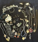 Y2K Costume Jewelry Lot Funky Necklaces Rhinestones Earrings Bracelets Vtg-now
