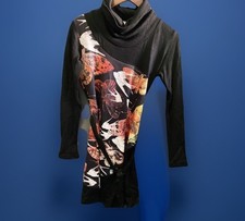 Smash Sweater Dress Womens Size Large Butterfly belted Cowl Neck NEW