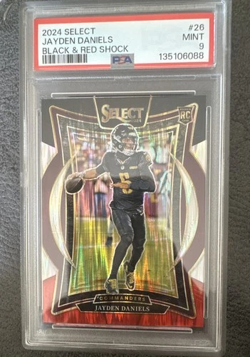 2024 Panini Select - Concourse Jayden Daniels #26 Black & Red Shock Prizm (RC)