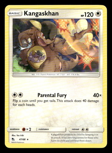 Kangaskhan 47/68 Hidden Fates NM/M Pokemon - Picture 1 of 3