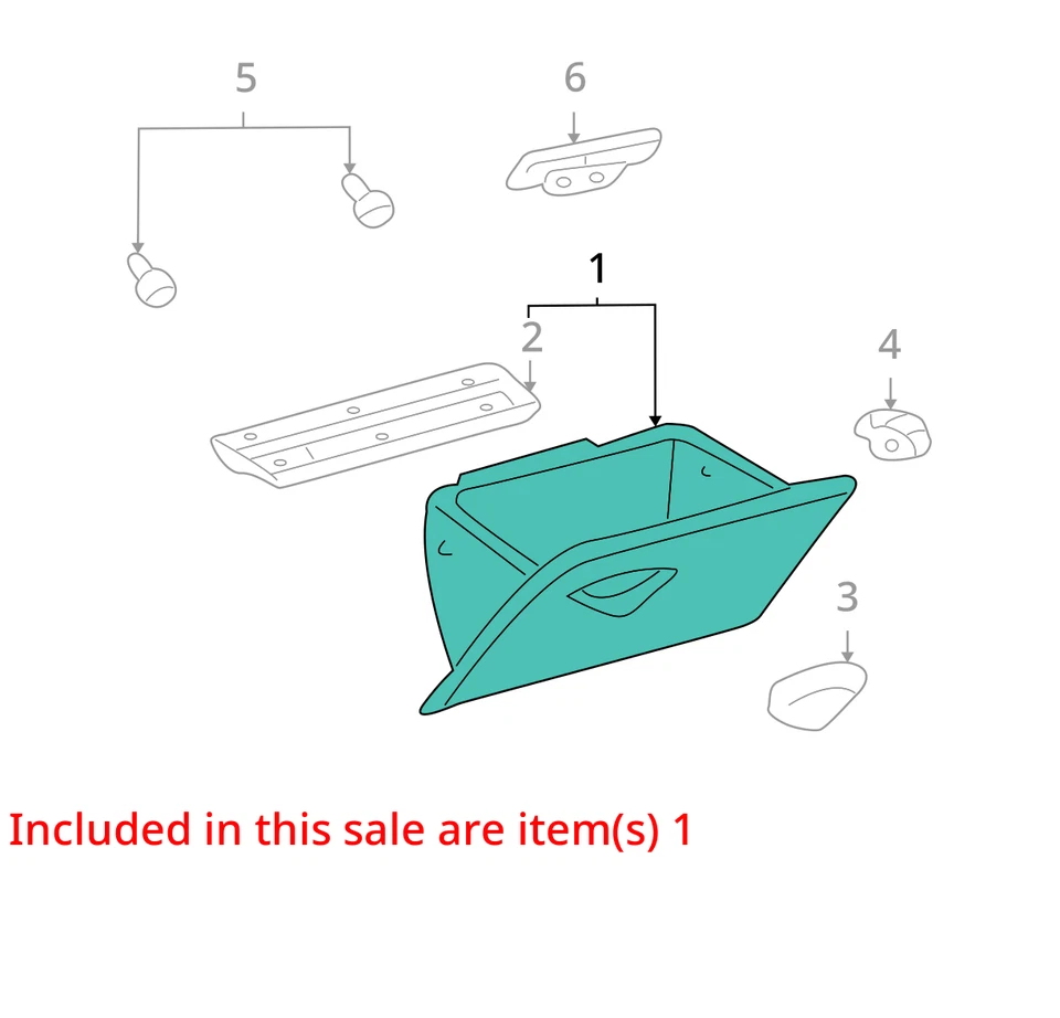 SE ADAPTA A FORD FOCUS 2005-2007 CAJA Y PUERTA GUANTE COMPARTME 5S4Z54060T10AAB - NUEVO OEM Foto 3 de 4