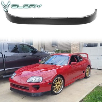 V2 Style Front Bumper Lip Splitter For 1993-1998 Toyota Supra – PU Material, Unpainted Black By Jetcruise