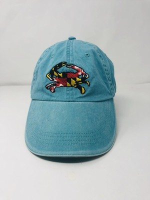 Maryland Flag Crab Patch Cap Strapback Hat Adjustable OSFA Embroidered Anvil