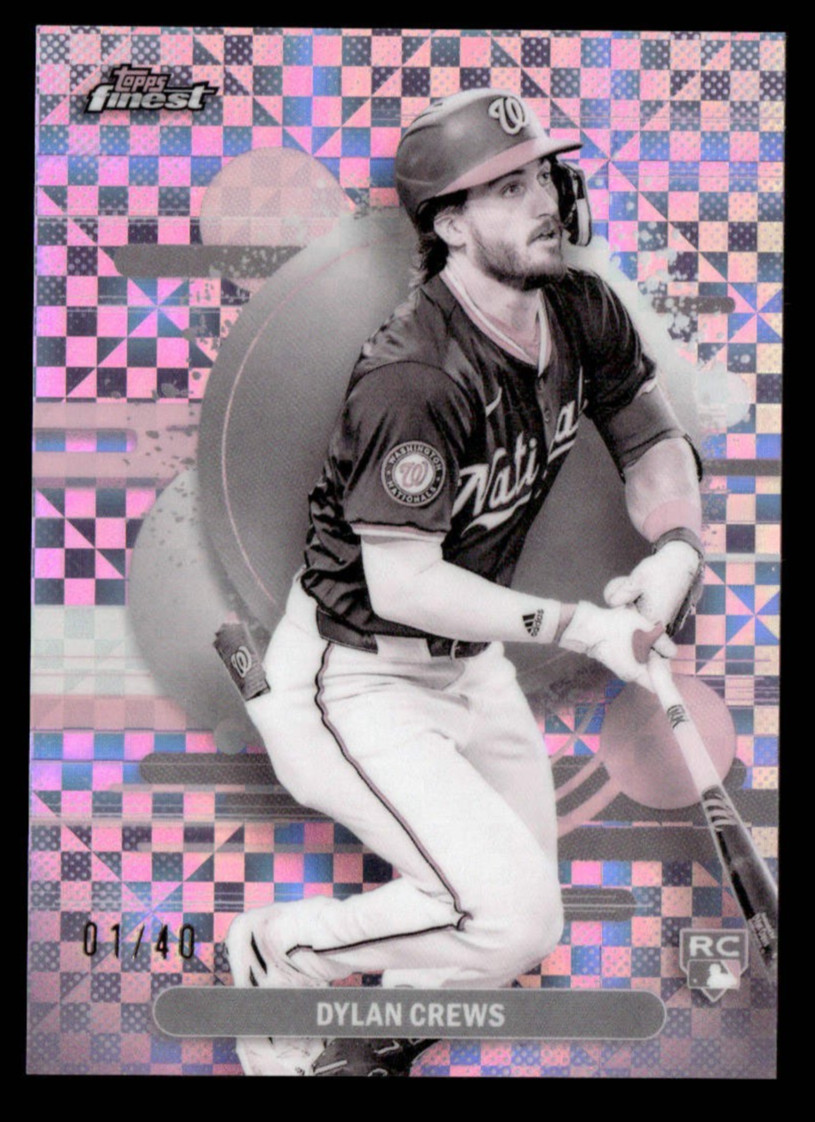 2025 Topps Finest Dylan Crews RC Rookie Pearl Refractor 01/40 SSP #125