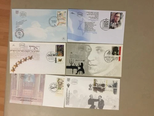 Six Israel fdc with nice picture envelopes