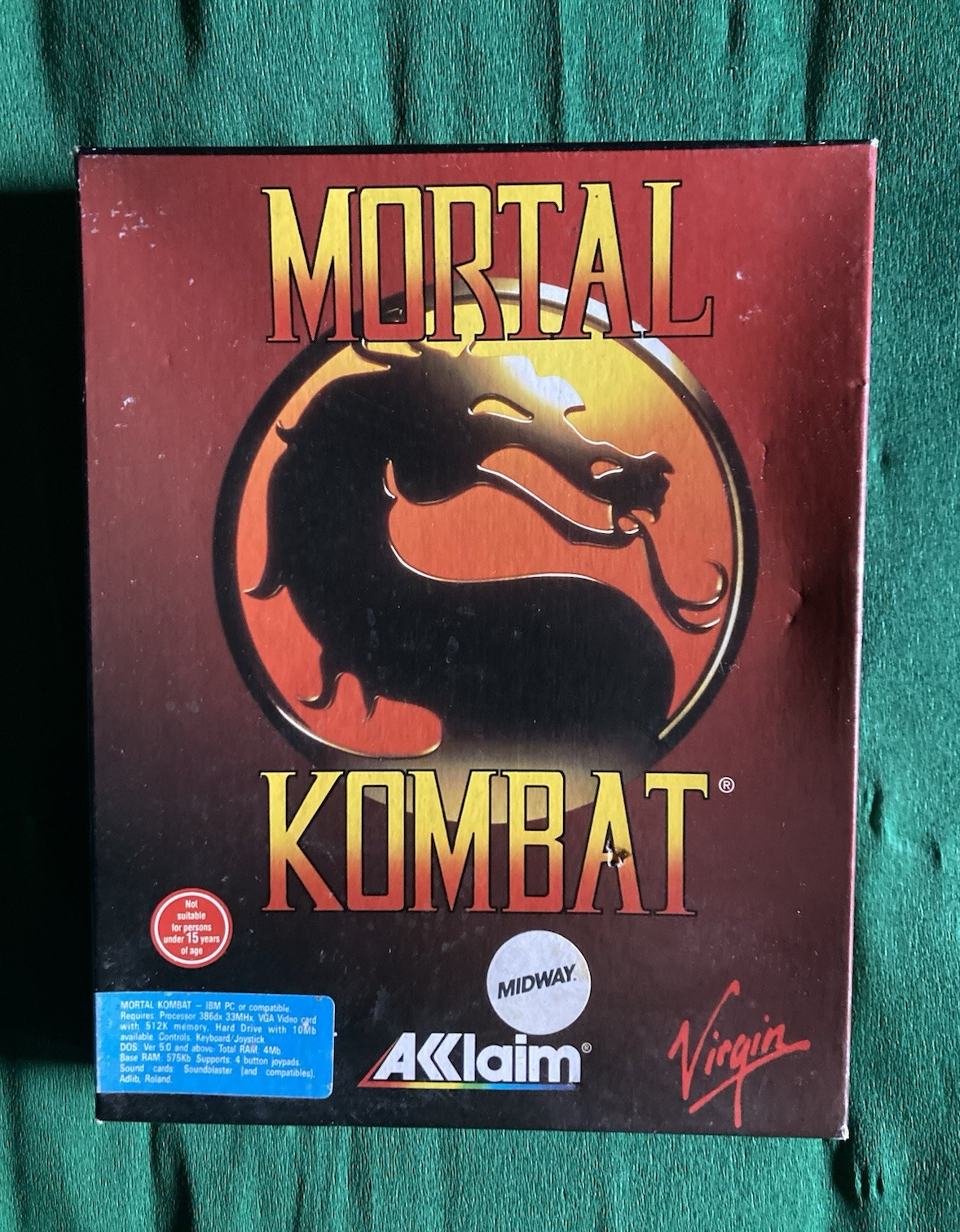Virgin Acclaim Mortal Kombat 1 PC Big Box + Anleitung Deutsch 1993