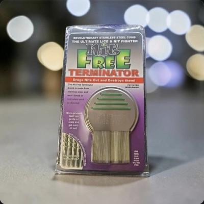 Nit Free Terminator Lice & Nit Comb Micro-Grooved Teeth Professional New