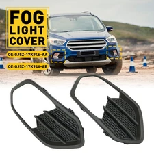 2PCS Front Bumper Fog Light Grille Bezel Cover Trim For 2017-19 Ford Escape Kuga