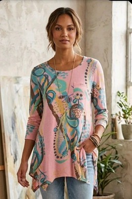Fresh Produce Blouse Size S Paisley Small Pocket USA 100% Cotton